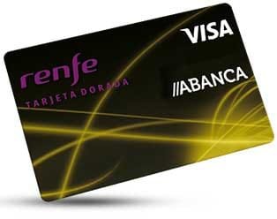 tarjeta de debito dorada Renfe de Abanca