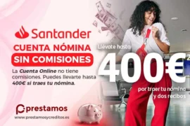 cuenta nomina del Banco Santander sin comisiones